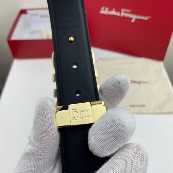 salvatore ferragamo皮帶 菲拉格慕2022新款 HF0522-4牛皮納帕紋時尚腰帶