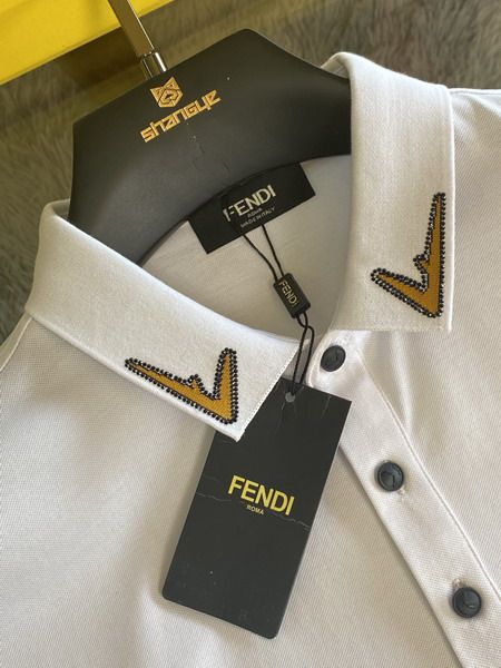 fendi polo衫 2021新款 芬迪翻領短袖polo衫 MG0320款