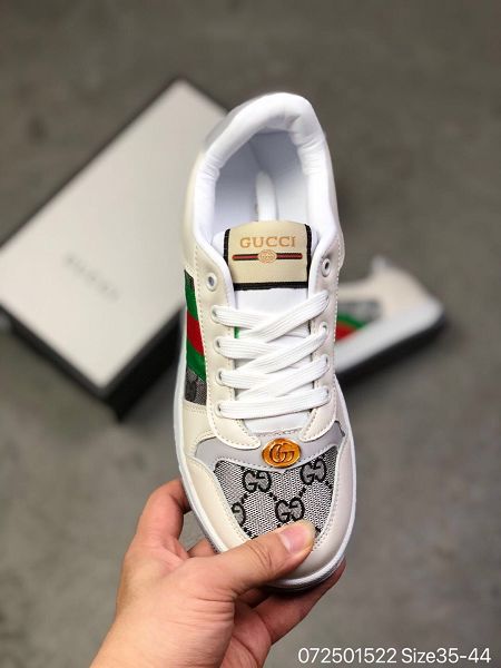 gucci 2020新款 拼色刺繡情侶款低幫休閒板鞋