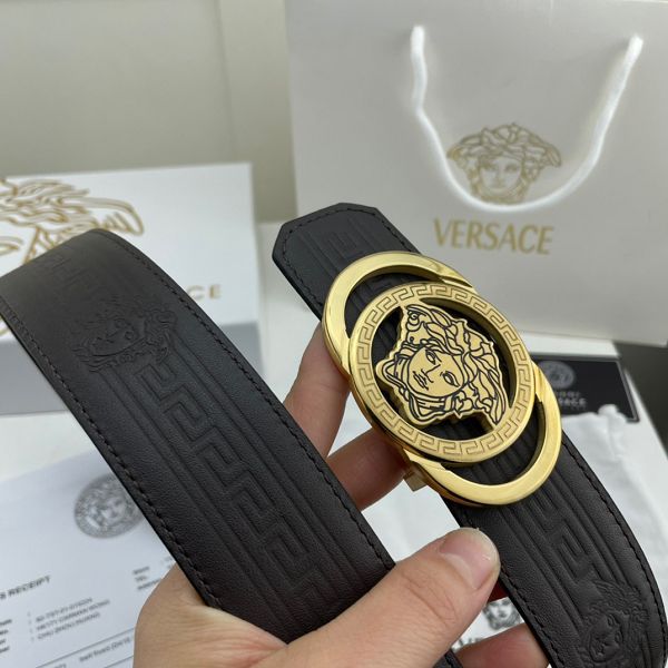 versace皮帶 範思哲2022新款　HF0522-3牛皮壓花時尚腰帶