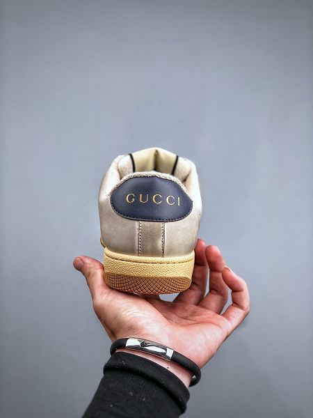 Gucci Distressed Screener sneaker 2022新款 古馳經典原型復古百搭做舊小髒鞋