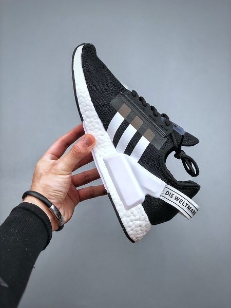 adidas boost nmd r1 2022新款 彈力針織鞋面顆粒大底男女款慢跑鞋