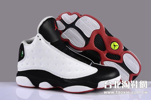 air jordan 13代 潮人必備休閒白黑色 情侶鞋 火爆熱賣