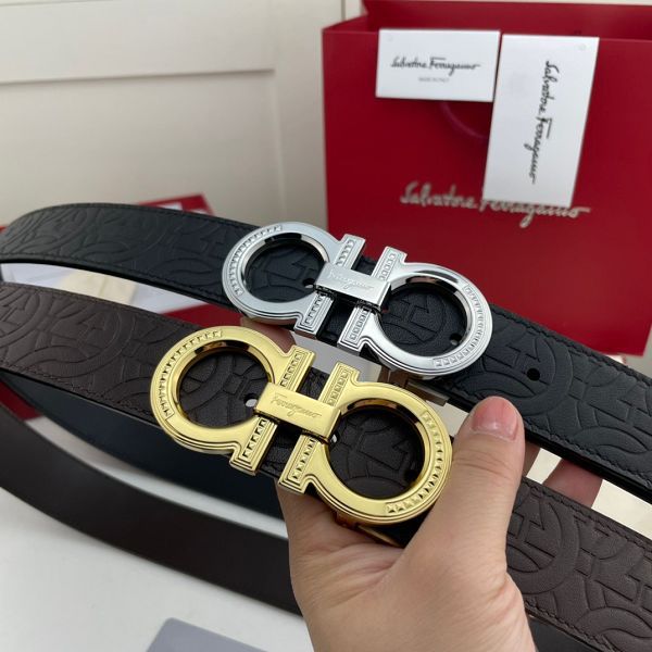 salvatore ferragamo皮帶 菲拉格慕2022新款 HF0522-10牛皮壓花紋時尚腰帶