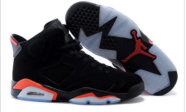 air jordan 6 retro Black Infrared喬丹6代3M反光時尚經典情侶款籃球鞋 黑紅色