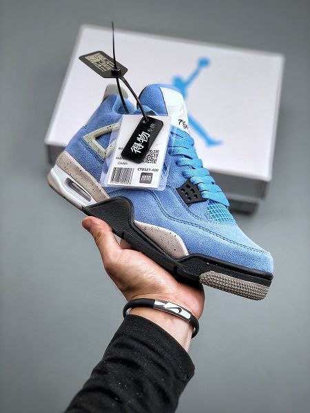 Nike Air Jordan 4 Retro 大學藍北卡藍色 2024全新男女款籃球鞋