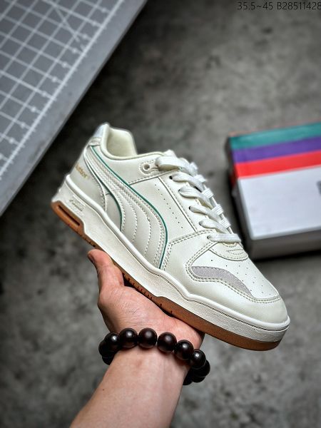 Puma Sli stream Lo Laces 2023新款 男女款反絨休閒運動滑板鞋