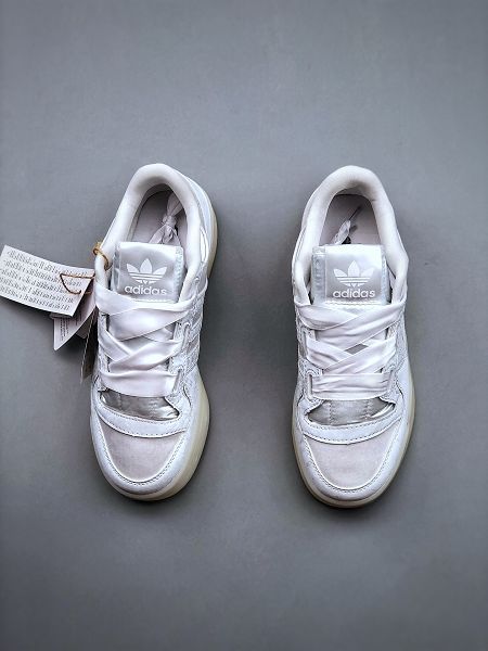 Adidas originals Forum 84 low 2022新款 白絲綢女款休閒運動板鞋