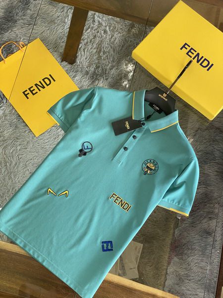 fendi polo衫 2021新款 芬迪翻領短袖polo衫 MG0318款