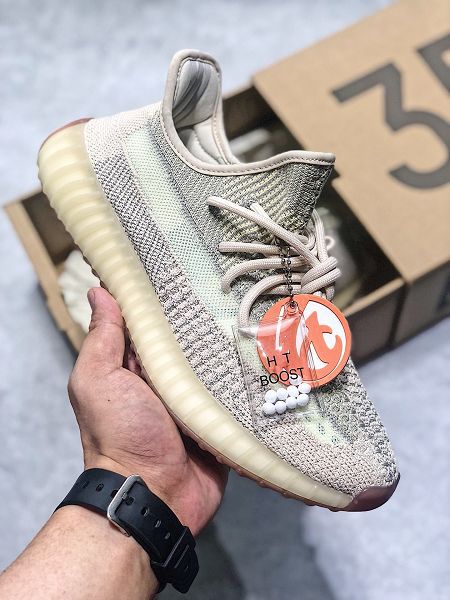 Adidas Yeezy Boost 350 V2 2020新款 真爆椰子情侶款慢跑鞋 帶半碼