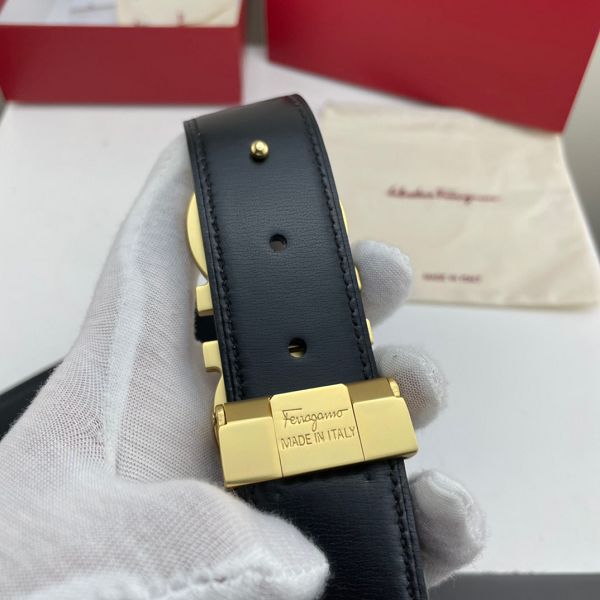 salvatore ferragamo皮帶 菲拉格慕2022新款 HF0522-3牛皮荔枝紋時尚腰帶