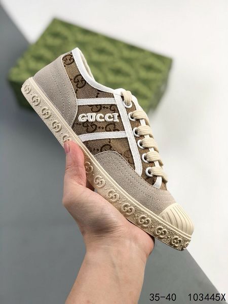 Gucci Distressed Screener sneaker 2024女款包頭休閒運動板鞋復古學院風