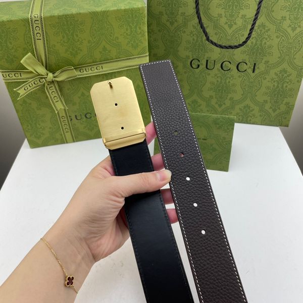 gucci皮帶 古馳2022新款皮帶 HF032903頭層牛皮荔枝紋百搭腰帶