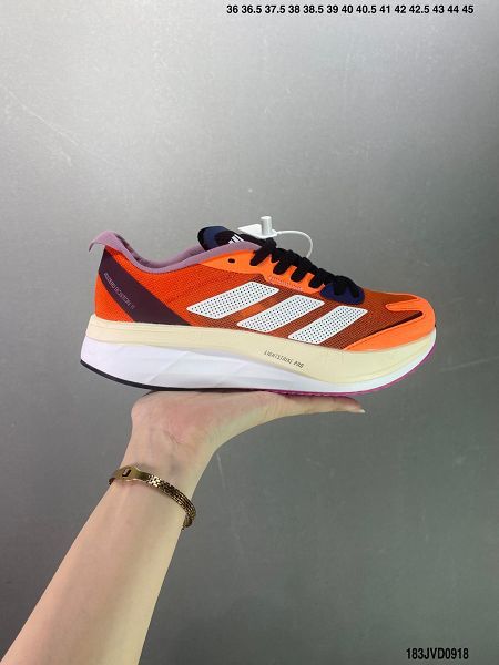 Adidas Adizero Boston 11 2023全新男女款夏季透氣網眼競速跑鞋Boost 緩震底