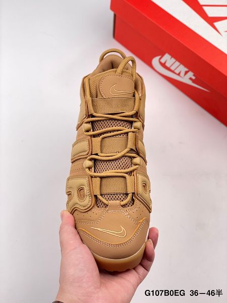 Nike AIR MORE UPTEMPO 2022新款 皮蓬大字母氣墊復古男女款運動鞋