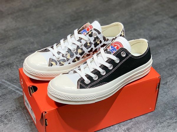 Converse Chuck 70s OX 2020新款 匡威豹紋拼接情侶款帆布板鞋