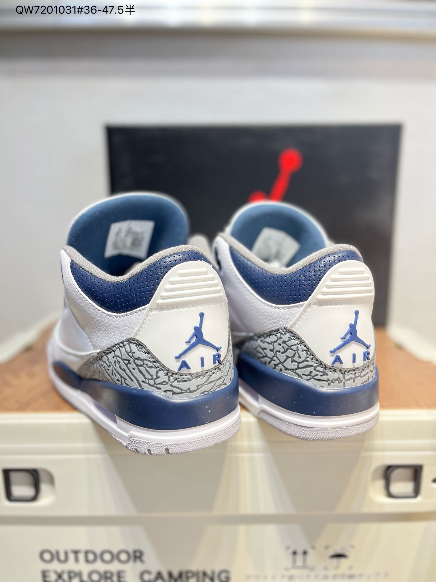 Air Jordan 3 Retro 2024新款情侶鞋 爆裂紋籃球鞋