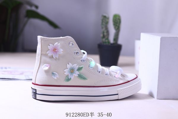 Converse 1970s 2020新款 花卉刺繡校園情侶帆布板鞋