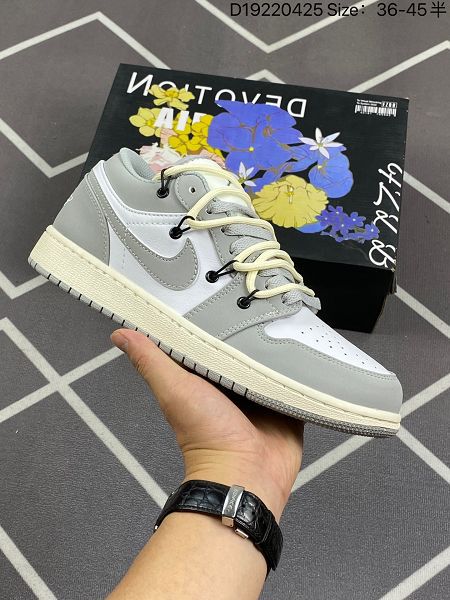 Nike Air Jordan1 Low 一代 解構綁帶低幫經典男女款運動籃球鞋