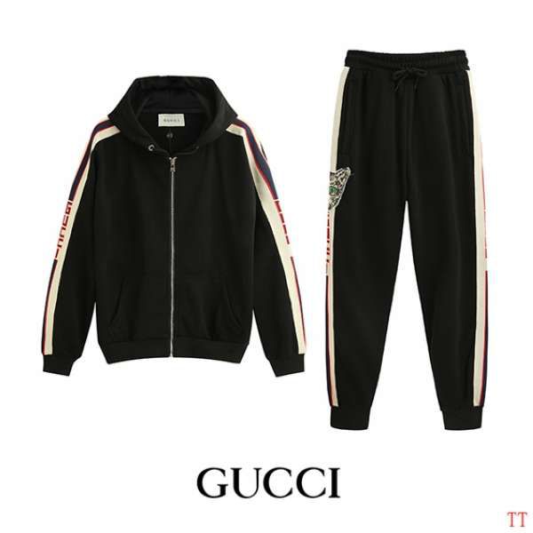 gucci衣服 2018新款 猫头男生休闲长袖卫衣套装 jm