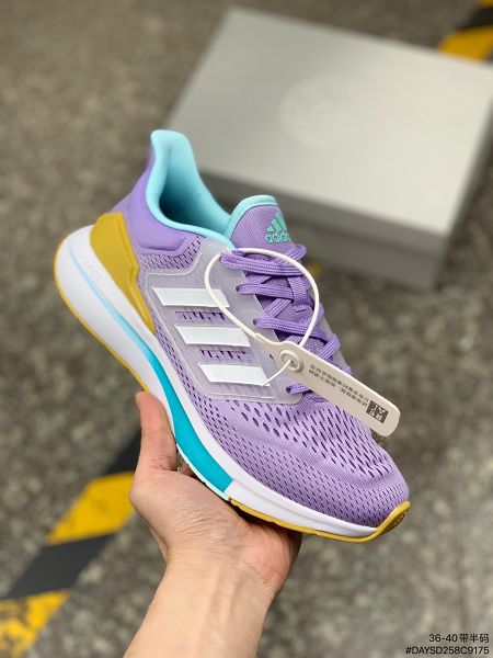 Adidas EQ21 RUN 2022新款 輕量訓練輕便透氣緩震女款休閑運動鞋