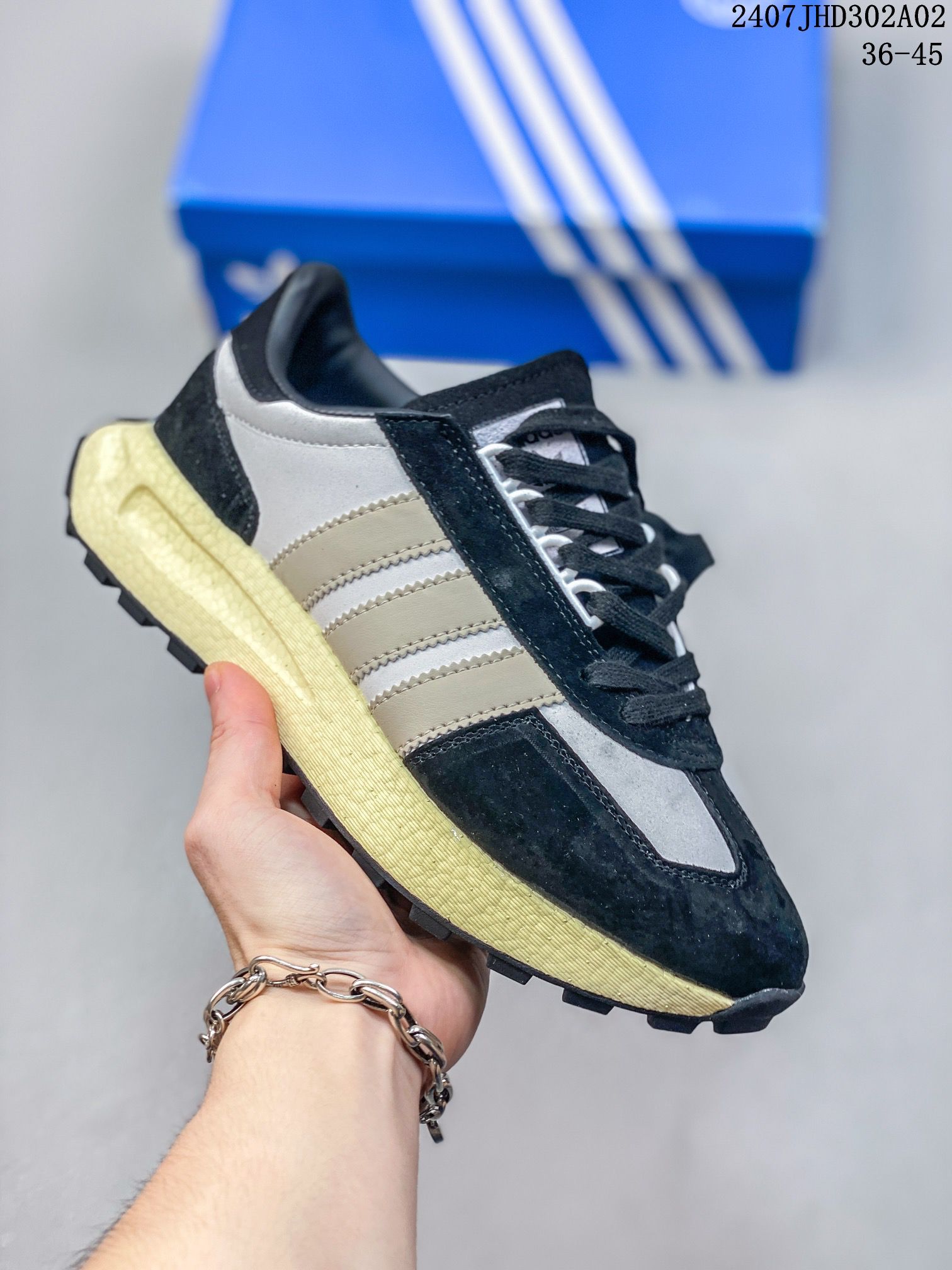 Adidas Originals Retropy Boost E5系列復古賽車原型一代系列 2024新款情侣鞋 爆米花緩震休閒運動慢跑鞋