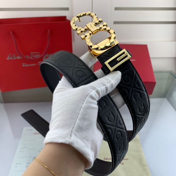 salvatore ferragamo皮帶 菲拉格慕2020新款 HF202028牛皮壓花時尚腰帶