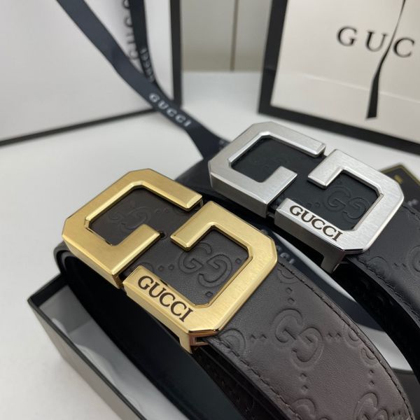 gucci皮帶 古馳2022新款皮帶 HF032910頭層牛皮壓花紋百搭腰帶