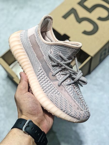 Adidas Yeezy Boost 350 V2 2020新款 真爆椰子情侶款慢跑鞋 帶半碼