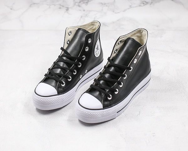 Converse Chuck Taylor All Star 2020新款 增高厚底皮面女子板鞋