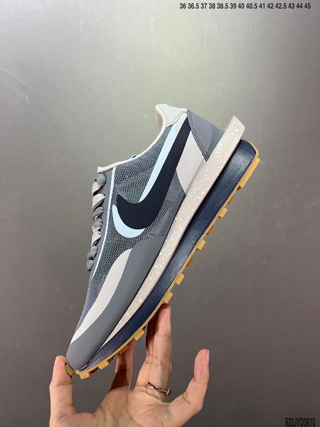 Undercover x Sacai x Nike LDWaffle 三方聯名走秀款解構雙底雙勾雙鞋舌華夫男女款慢跑鞋