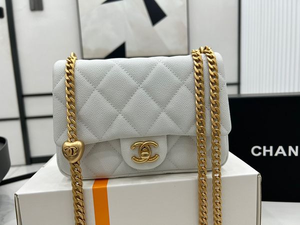 chanel包包 香奈兒2023新款手提包 DSAS3829中號金球愛心款單肩斜挎包