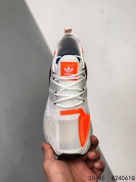 Adidas Originals ZX 2K Boost 2021新款 易烊千璽同款反光爆米花緩震男女款慢跑鞋