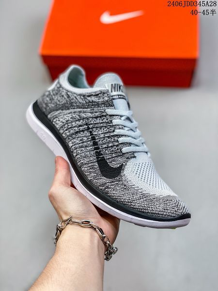 Nike FREE 4.0RN跑步訓練夏季透氣輕便緩震運動鞋 2024新款男女鞋