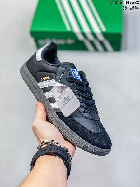 Adidas Originals Samba OG 2024新款男女生百搭低幫休閒運動板鞋