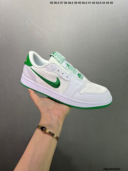 Air Jordan 1 Low Slip Shadow 2024新款男女生全新配色刺繡勾 解構風 喬丹籃球鞋