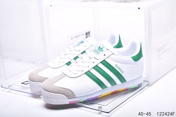 adidas samoa 2020新款 皮面復古男生休閒慢跑鞋