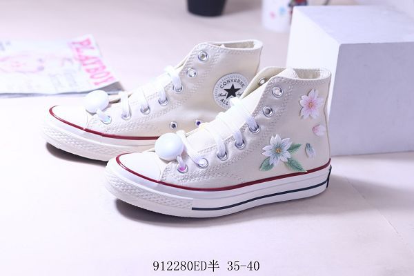 Converse 1970s 2020新款 花卉刺繡校園情侶帆布板鞋