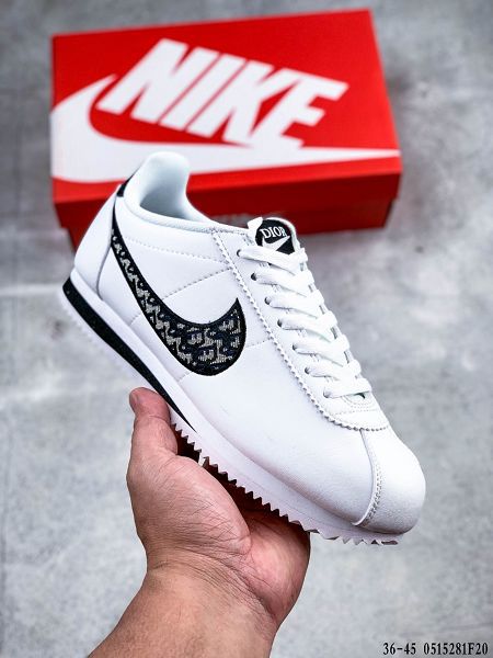 Nike Classic Cortez Nylon 2021新款 迪奧聯名皮面經典男女款休閑運動鞋