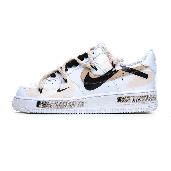 Nike Air Force 1 Low 07 手繪美拉德 斷裂三鈎棕白黑色 男女款休閒鞋