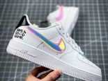 Nike Air Force 1 React 2020新款 空軍一號鐳射情侶款休閒板鞋 帶半碼