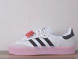 Adidas Samba XLGHello Kitty And Friends 桑巴舞厚底版系列休閒運動板鞋 2024新款女鞋 聯名白黑色淺凱蒂貓